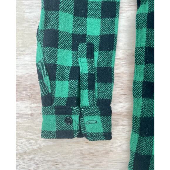 LL Bean Maine Guide Shirt Men's Wool Blend Green Size 27 Length 21.5 Width - Picture 2 of 8